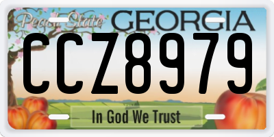 GA license plate CCZ8979