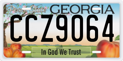 GA license plate CCZ9064