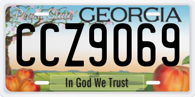 GA license plate CCZ9069