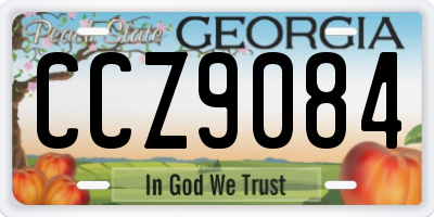 GA license plate CCZ9084