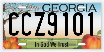 GA license plate CCZ9101