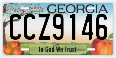 GA license plate CCZ9146