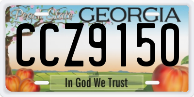 GA license plate CCZ9150