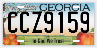 GA license plate CCZ9159