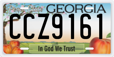 GA license plate CCZ9161