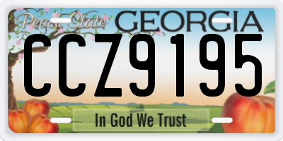 GA license plate CCZ9195