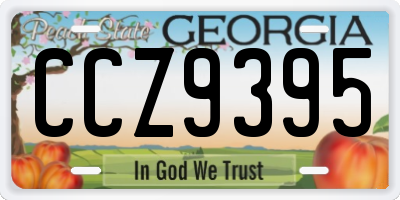 GA license plate CCZ9395