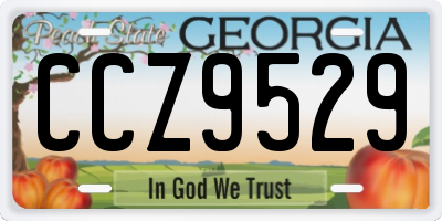 GA license plate CCZ9529