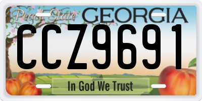 GA license plate CCZ9691