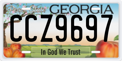 GA license plate CCZ9697
