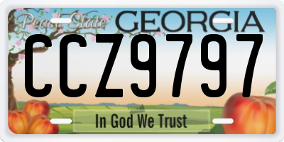 GA license plate CCZ9797