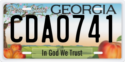GA license plate CDA0741