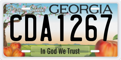 GA license plate CDA1267