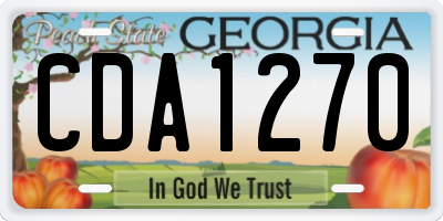GA license plate CDA1270