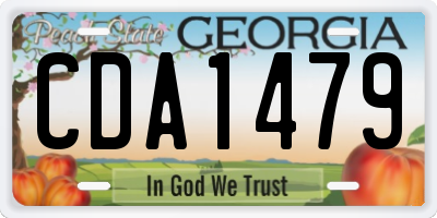 GA license plate CDA1479