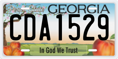 GA license plate CDA1529