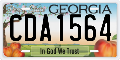 GA license plate CDA1564