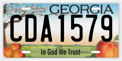 GA license plate CDA1579