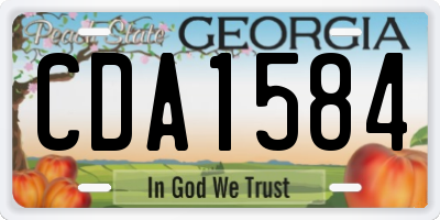 GA license plate CDA1584