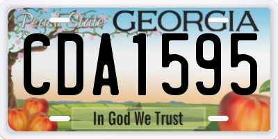 GA license plate CDA1595
