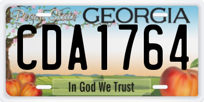 GA license plate CDA1764