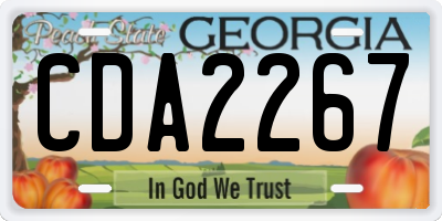 GA license plate CDA2267