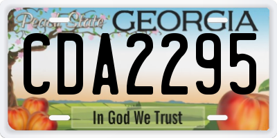 GA license plate CDA2295