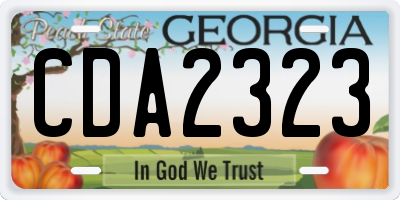 GA license plate CDA2323