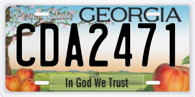 GA license plate CDA2471