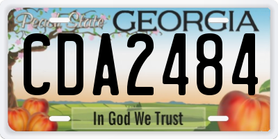 GA license plate CDA2484
