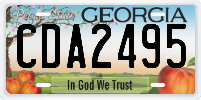 GA license plate CDA2495