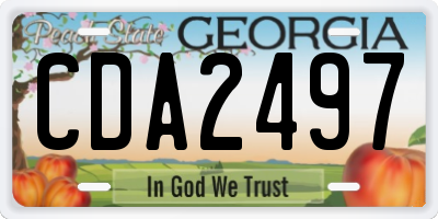 GA license plate CDA2497