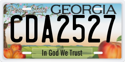 GA license plate CDA2527