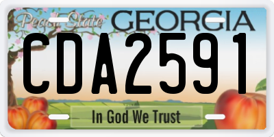 GA license plate CDA2591