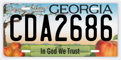 GA license plate CDA2686
