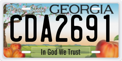 GA license plate CDA2691