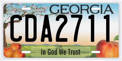 GA license plate CDA2711