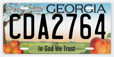 GA license plate CDA2764