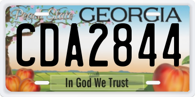 GA license plate CDA2844