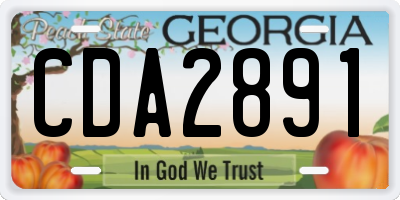 GA license plate CDA2891