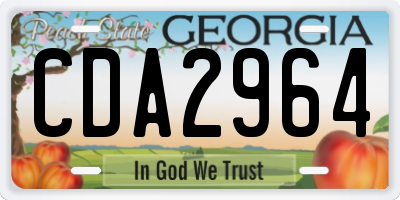 GA license plate CDA2964