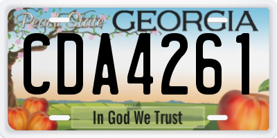 GA license plate CDA4261