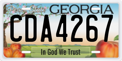 GA license plate CDA4267