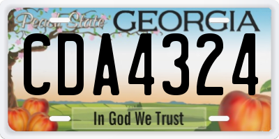 GA license plate CDA4324