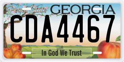 GA license plate CDA4467