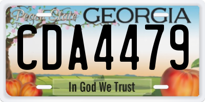GA license plate CDA4479