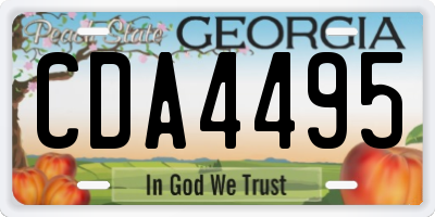 GA license plate CDA4495