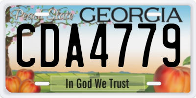 GA license plate CDA4779
