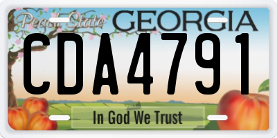 GA license plate CDA4791