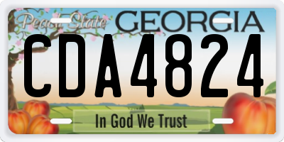 GA license plate CDA4824